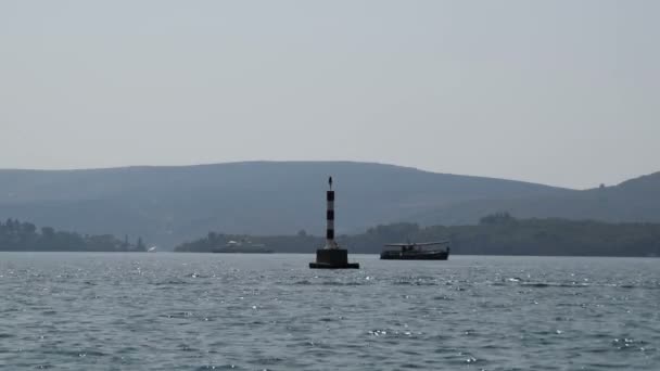 Ιστιοπλοΐα Στη Θάλασσα Αυγούστου 2017 Τιβάτ Μαυροβούνιο — Αρχείο Βίντεο