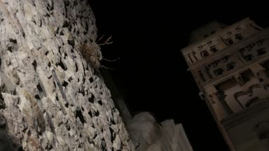 Diocletianus Sarayı gece, Split, Hırvatistan - pan sağdan sola 