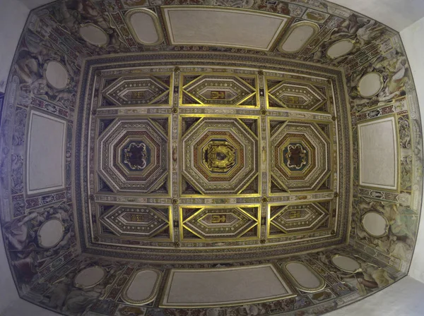 Tivoli Italie Intérieur Plafond Décoré Chambre Dans Maison Historique Villa — Photo