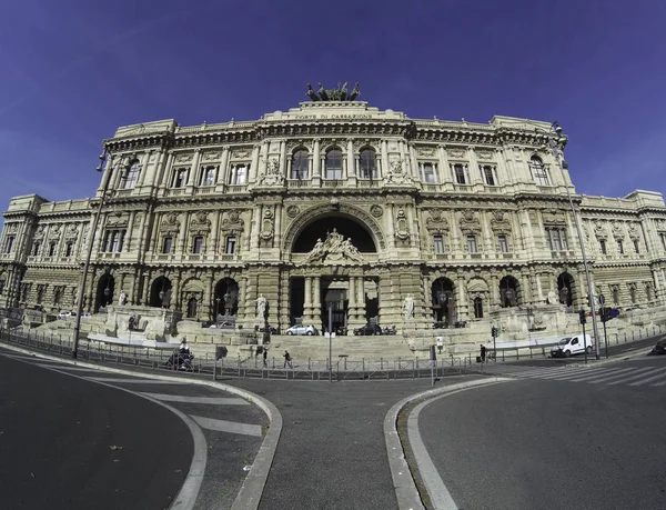 Rome, Italy, April, 2019 - The Supreme Court of Cassation (Italian: Corte Suprema di Cassazione) is the highest court of appeal or court of last resort in Italy. Palace of Justice in Piazza Cavour (Town square), Rome downtown, Latium, Italy, Europe.