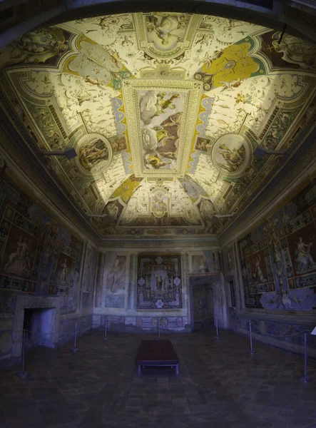 Intérieur Plafond Décoré Chambre Dans Maison Historique Villa Este Tivoli — Photo