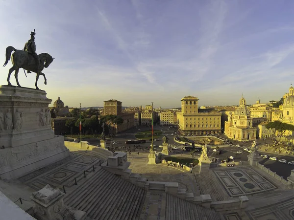 Roma Talya Nisan 2019 Vittorio Emanuele Anıtı Ndan Venedik Meydanı — Stok fotoğraf