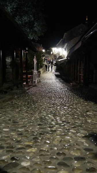 Mostar Bosnia Herzegovina April 2019 Street Market Night — 图库照片