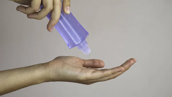 Benefícios Gel Álcool Para Lavagem Das Mãos Tempo Vírus Corona — Fotografia de Stock