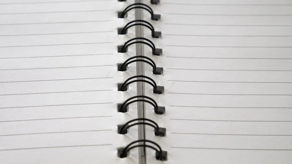 Close Top View Spiral Notepad Paper Background — Stock Photo, Image