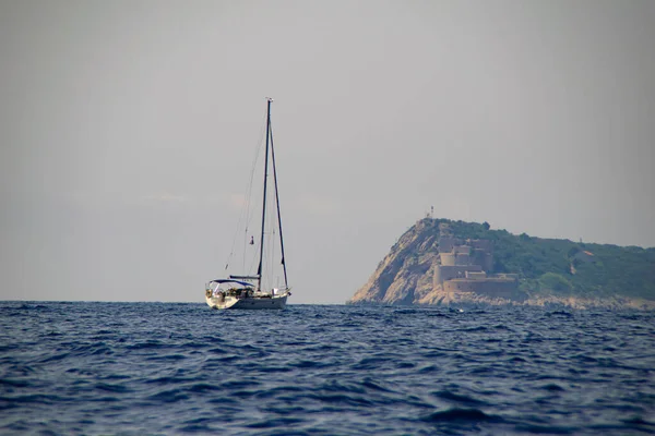 Yachts Cruising Blue Sea — Stock Photo, Image