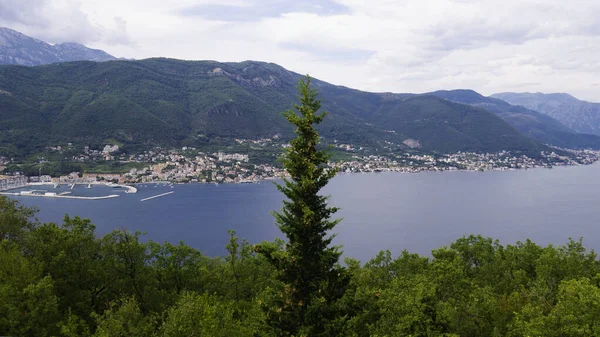 Panorama Zatoki Kotorskiej Czarnogóra — Zdjęcie stockowe
