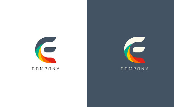 E letras logotipos símbolos — Vector de stock