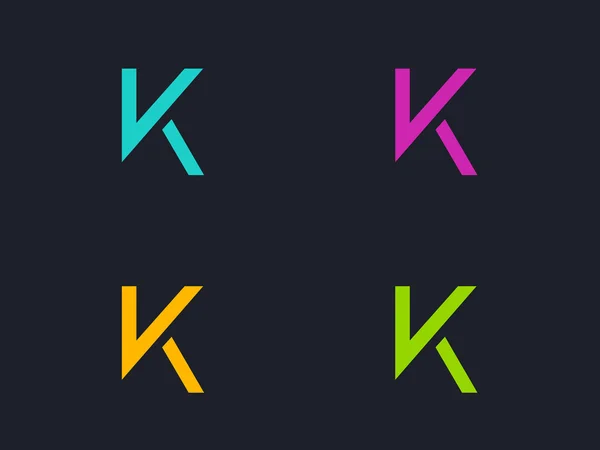 K επιστολή λογότυπα σύμβολα — Διανυσματικό Αρχείο