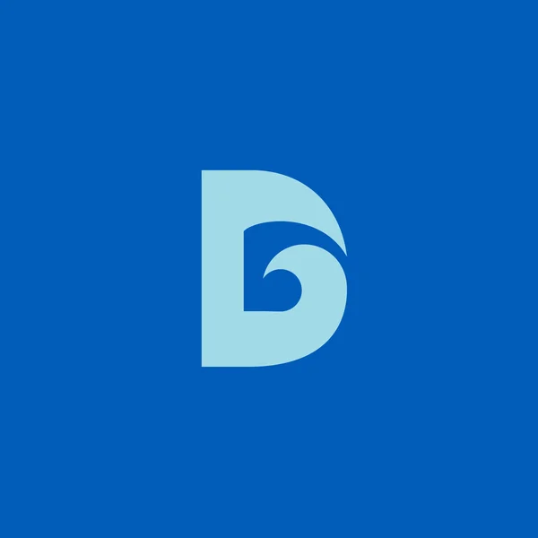 D brev Logo ikon — Stock vektor