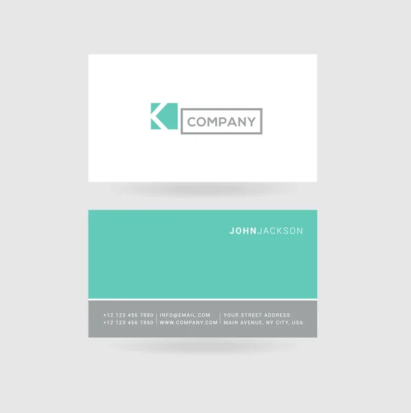 K brief Logo visitekaartjes — Stockvector