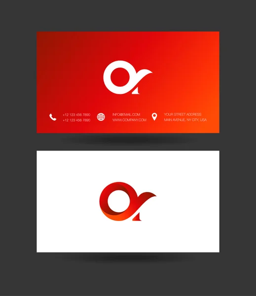 De visitekaartjes van een brief-Logo — Stockvector