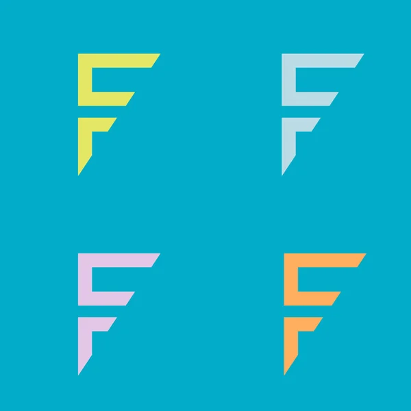 F letras logotipos símbolos — Vector de stock