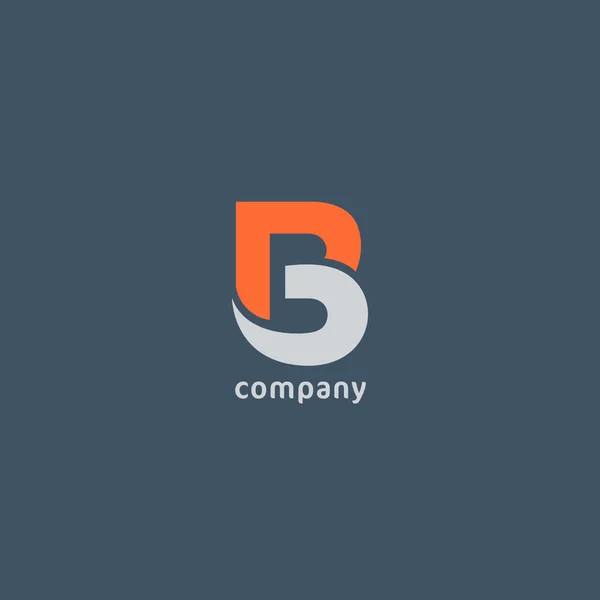 B harfi şirket logosu — Stok Vektör