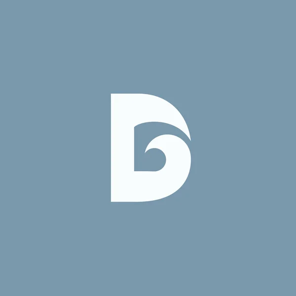 D list Logo ikona — Wektor stockowy