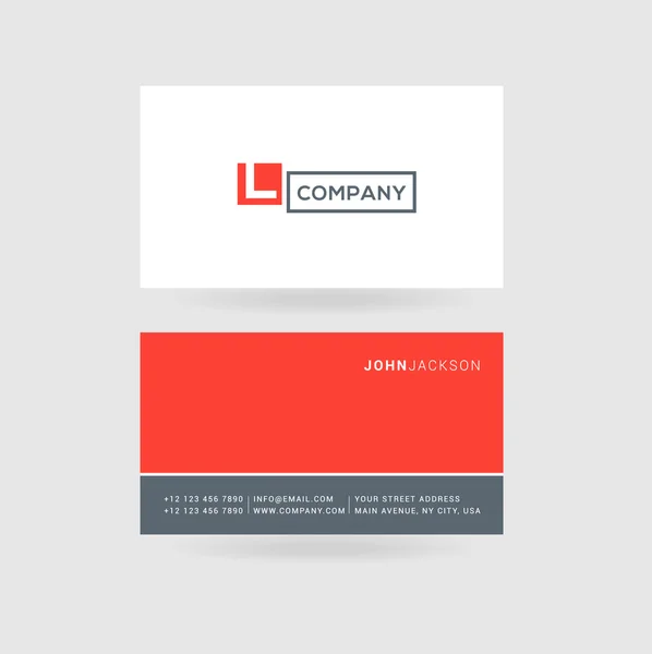 L Letter Business Cards — стоковый вектор