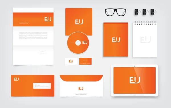 Branding mockup, modelos de apresentação de papelaria —  Vetores de Stock