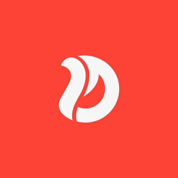D písmeno ikony Logo — Stockový vektor