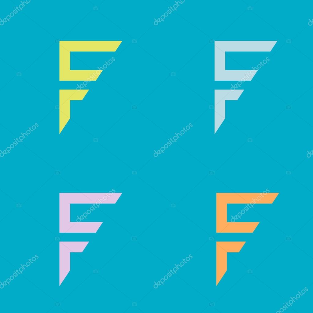 F letter logos symbols vector icons