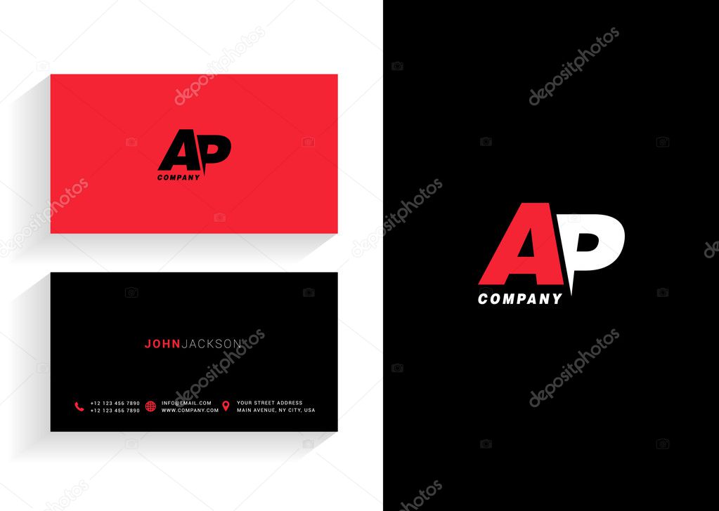 AP Company Logo Business Cards