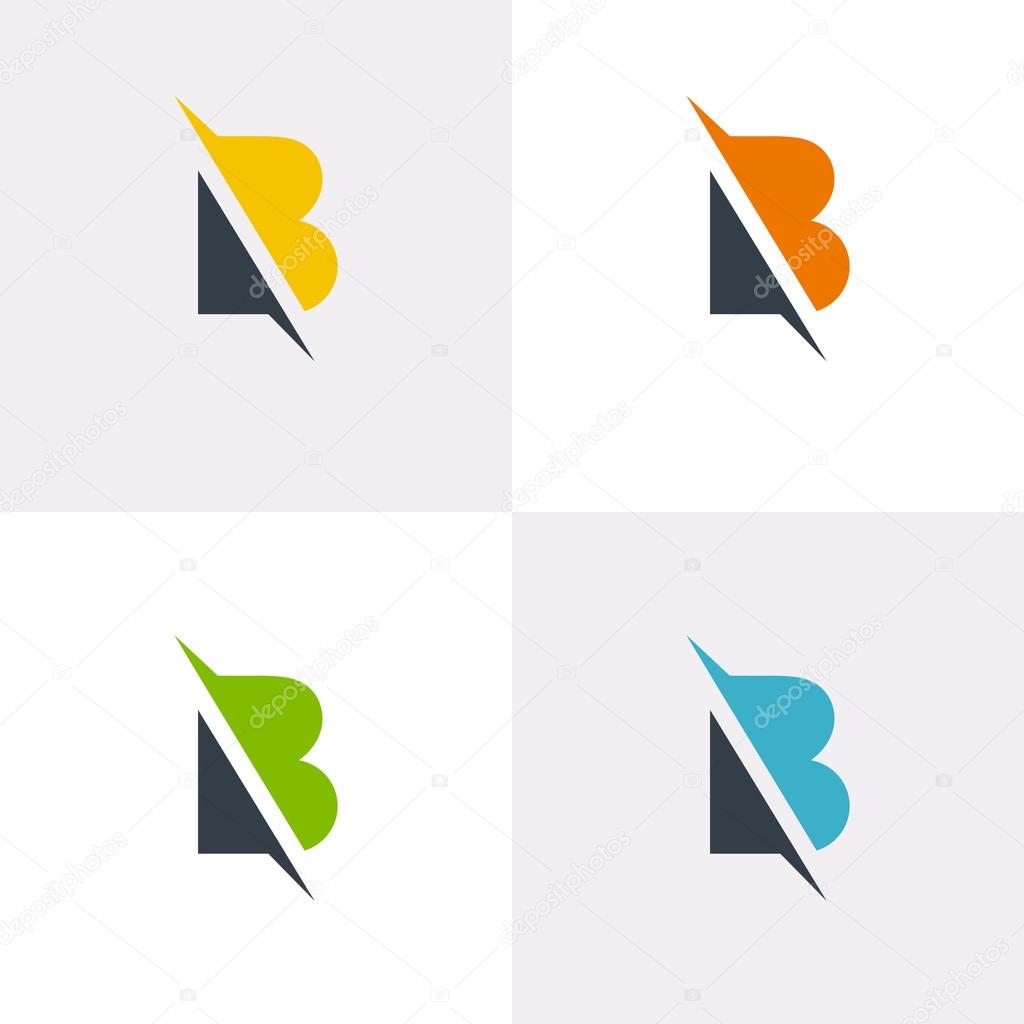 B letter logos symbols vector icons