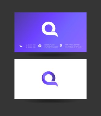 Q Letter Logo Business Cards