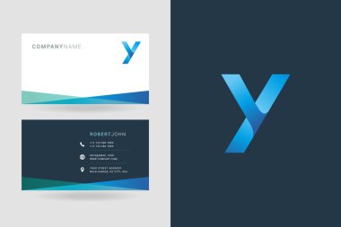 Y harfi Logo kartvizit