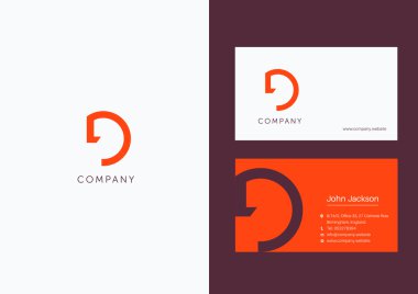 D harfi Logo kartvizit