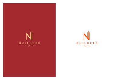 N letter Builders logo  clipart