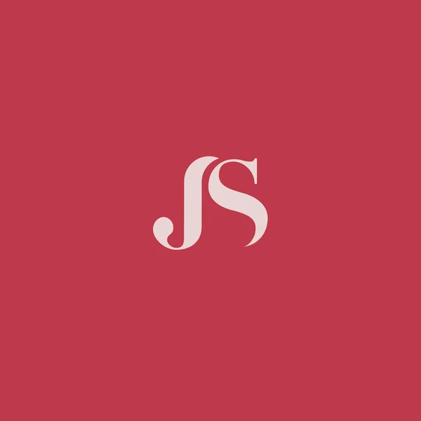 J ・ S 共同文字ロゴ — ストックベクタ