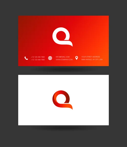 Q Letter Logo Business Cards — Stock Vector