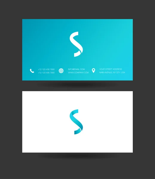 S Brief Logo Visitenkarten — Stockvektor