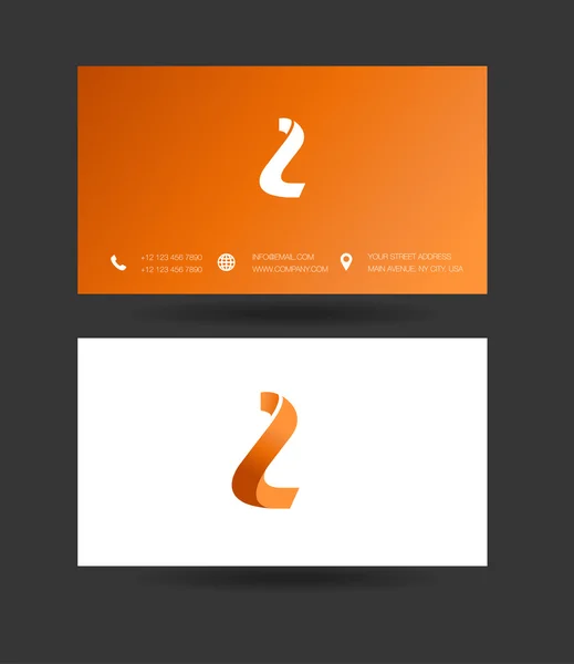L Lettre Logo Cartes de visite — Image vectorielle