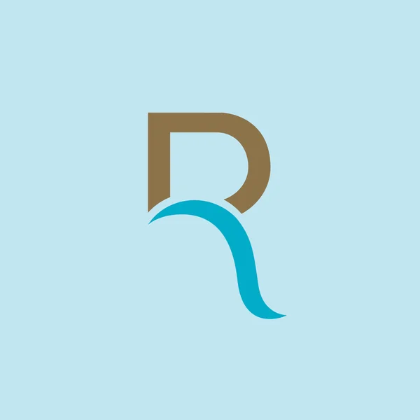 R lettera icona logo — Vettoriale Stock