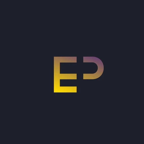 E & P společné dopisy logo — Stockový vektor