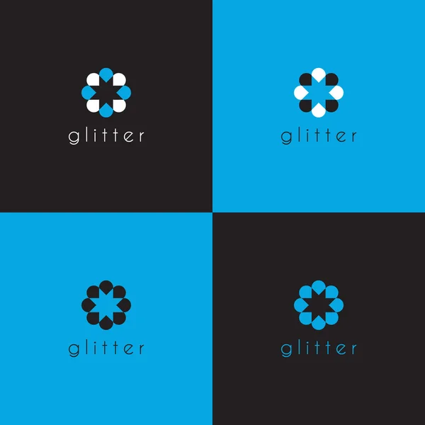 Paillettes, logos diamant — Image vectorielle