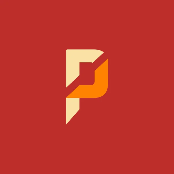 P Buchstabe Logo Symbol — Stockvektor