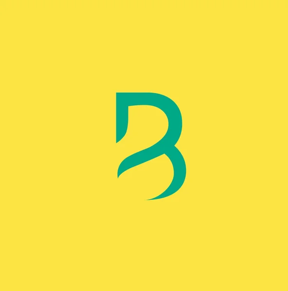 B harfi Logo Simge — Stok Vektör