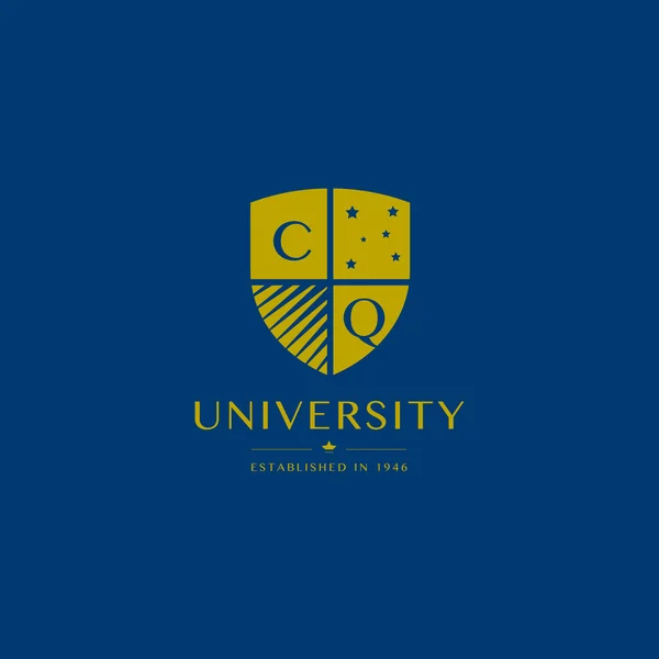 Logo emblema de la universidad — Archivo Imágenes Vectoriales