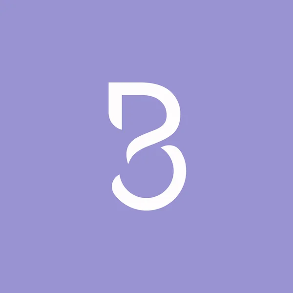 B icono de logotipo de letra — Vector de stock