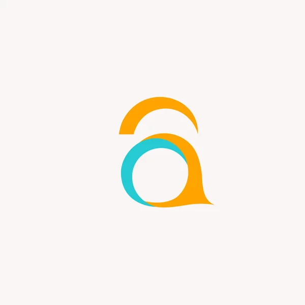 Een Logo letterpictogram — Stockvector