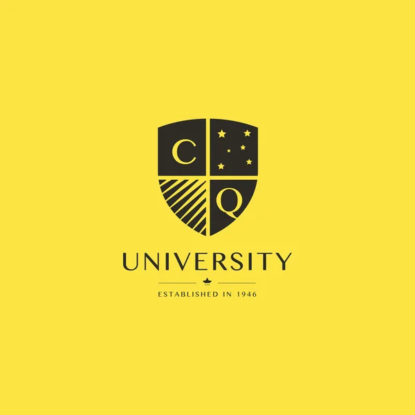 Logo emblema de la universidad — Vector de stock