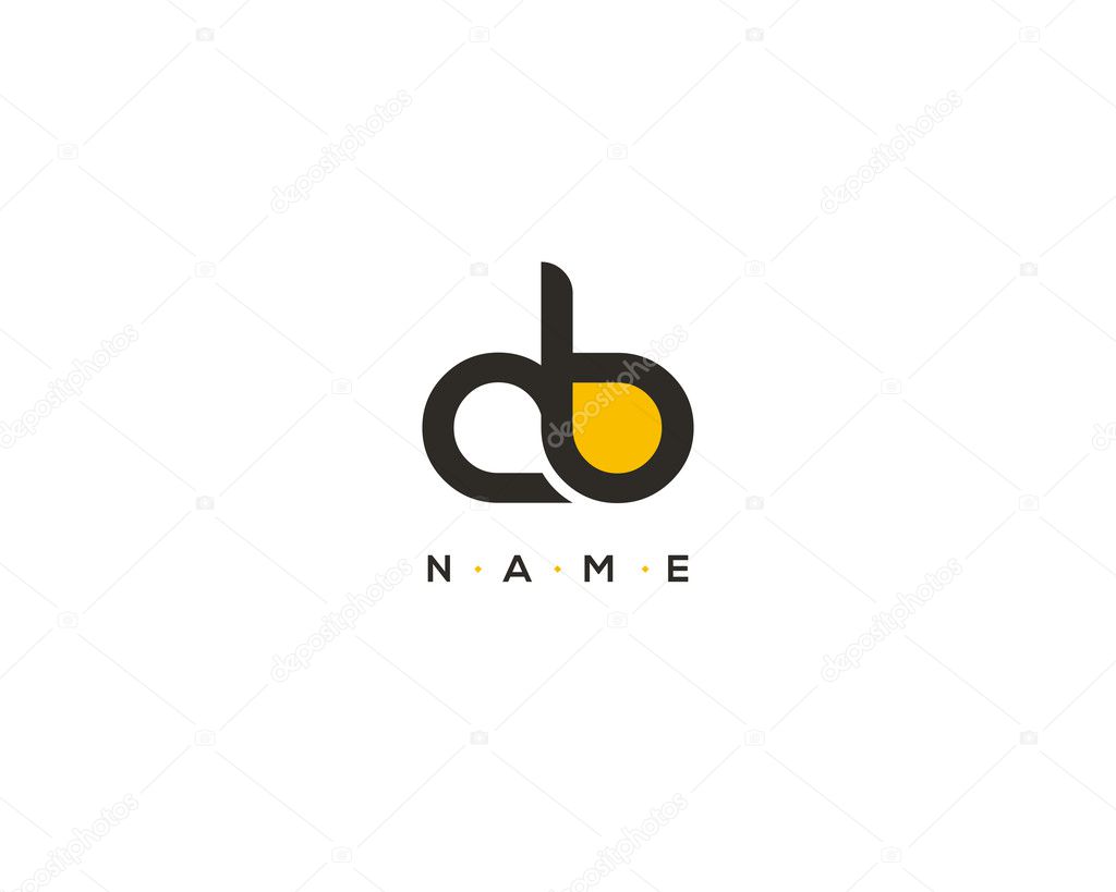 D & B joint letters logo symbol vector icon