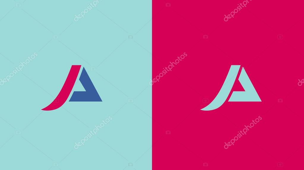 A letter logos symbols vector icons