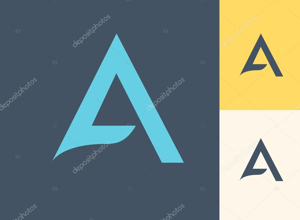 A letter logos symbols vector icons