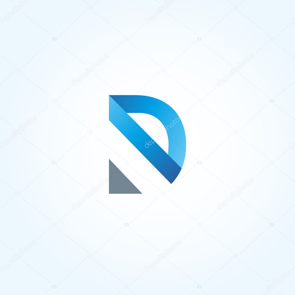 D letter logo symbol vector icon
