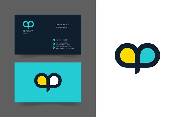 A & P Letters & Business Cards — стоковый вектор