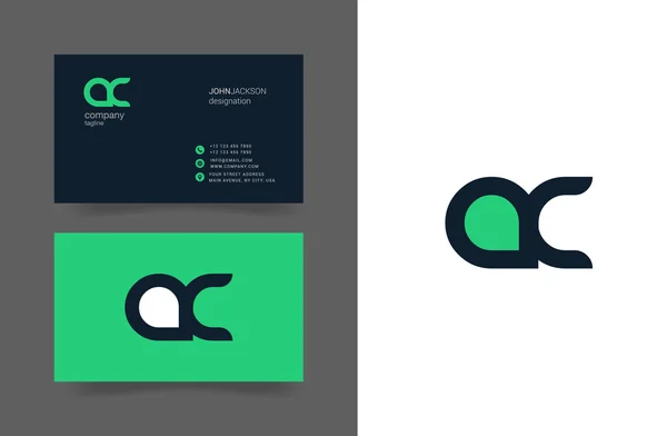 A & C Letters Logo visitekaartjes — Stockvector