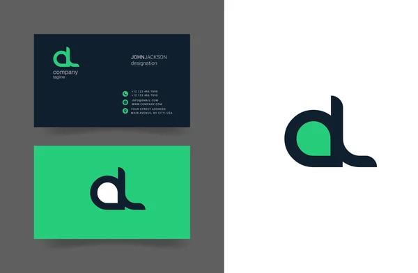 A & L dopisy Logo vizitky — Stockový vektor