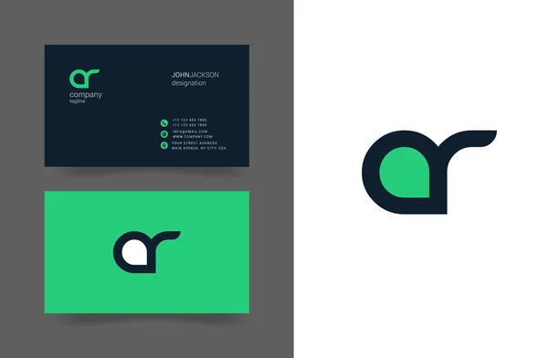 A & r Buchstaben Logo Visitenkarten — Stockvektor